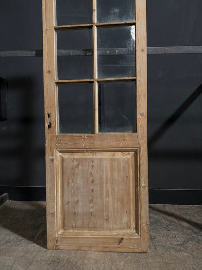 Antique Clear Glass Paneled Pantry Door - 30x85 - N756