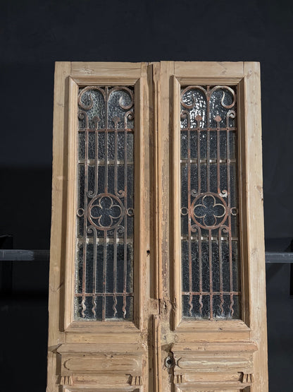 Antique Iron French Doors - 44x100.75 - N105