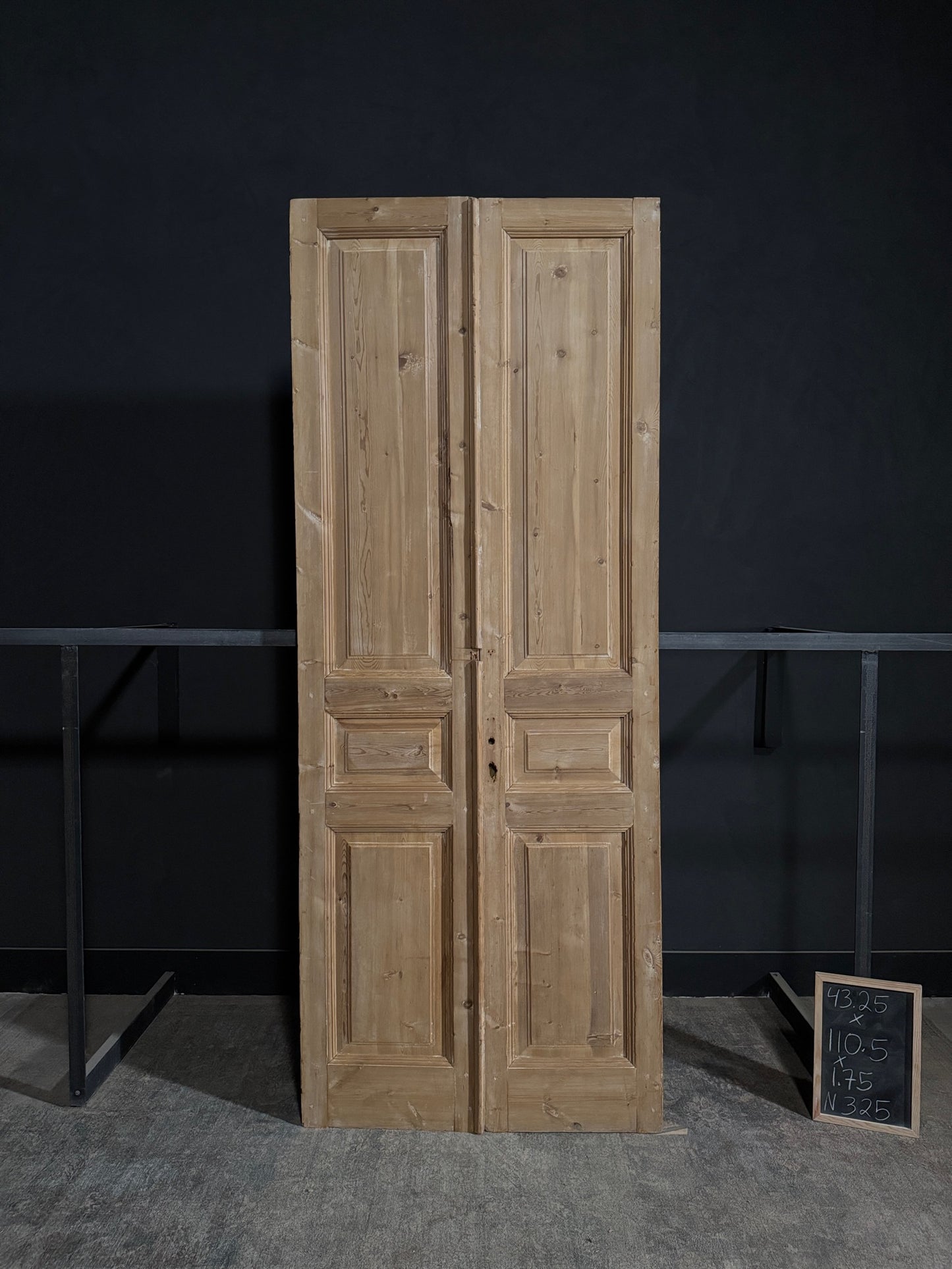 Antique Solid Double Doors - 43.25x110.5 - N325