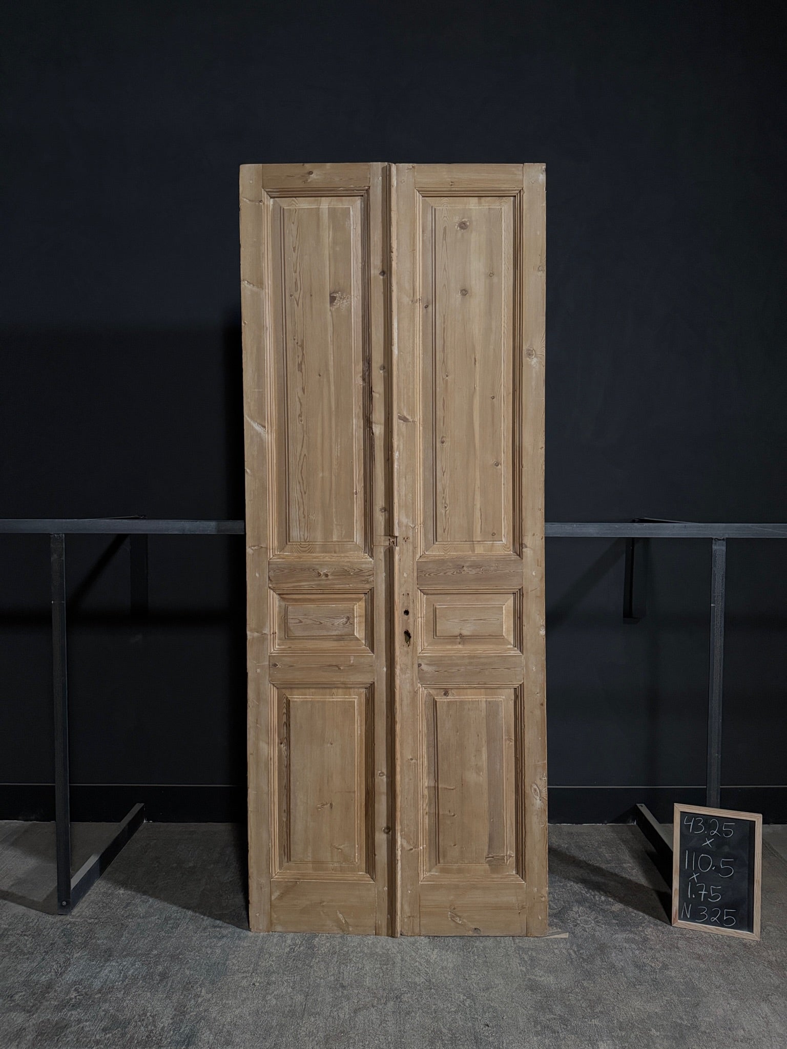 Antique Solid Double Doors - 43.25x110.5 - N325