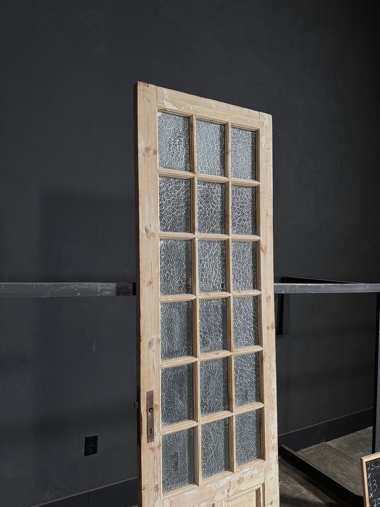 Antique Obscured Glass 18 Lite Single Door - 28.25x93 - N81