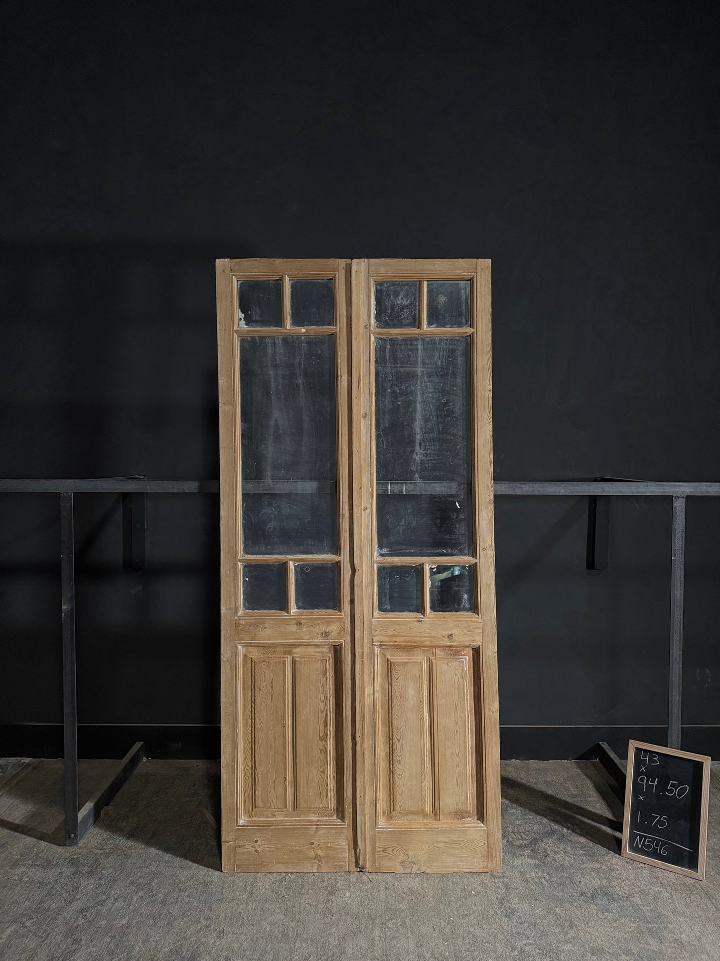 Antique Glass 5 Lite French Doors - 43x94.5 - N546
