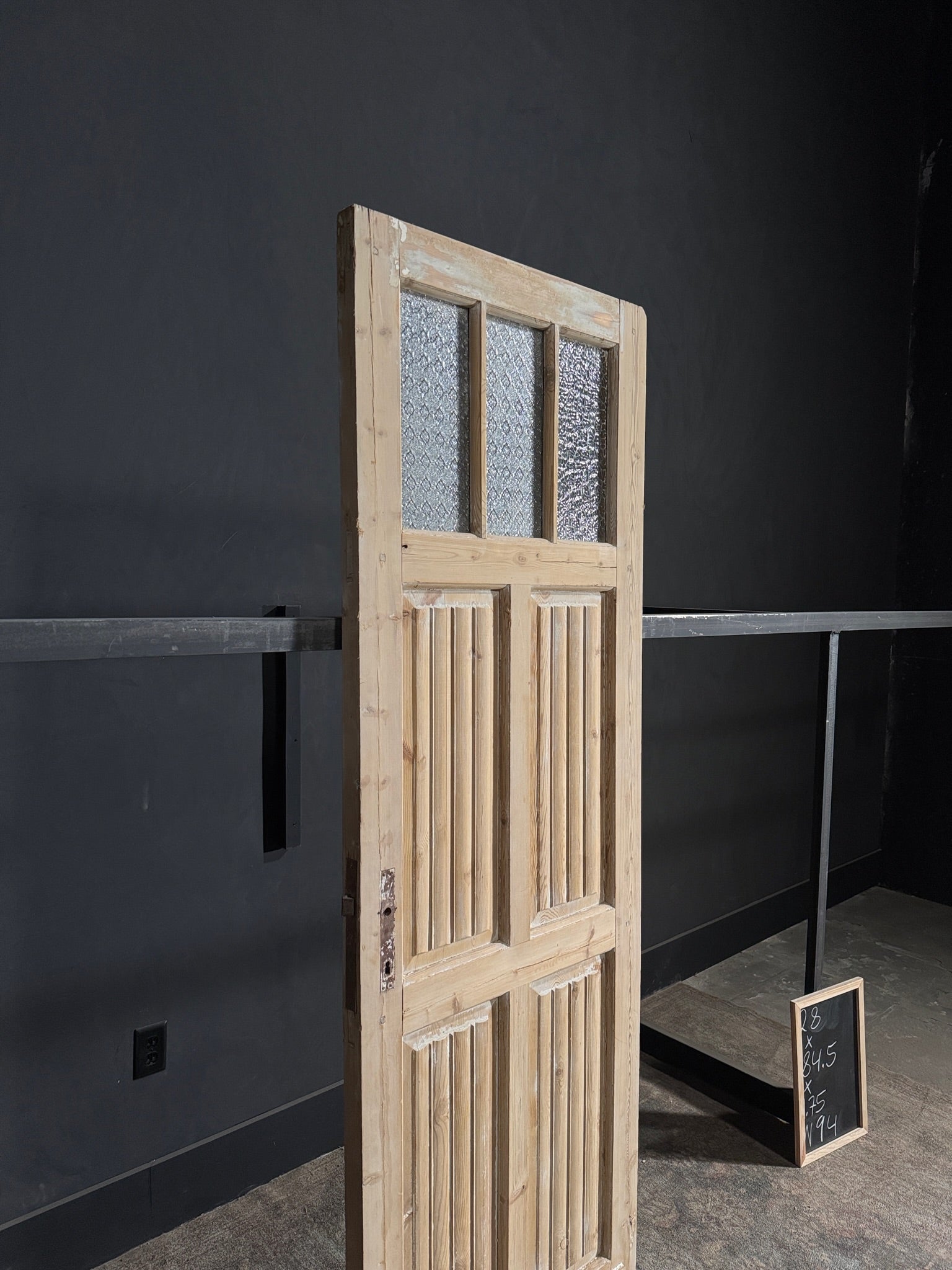 Antique Louvered Single Door - 28x84.5 - N94