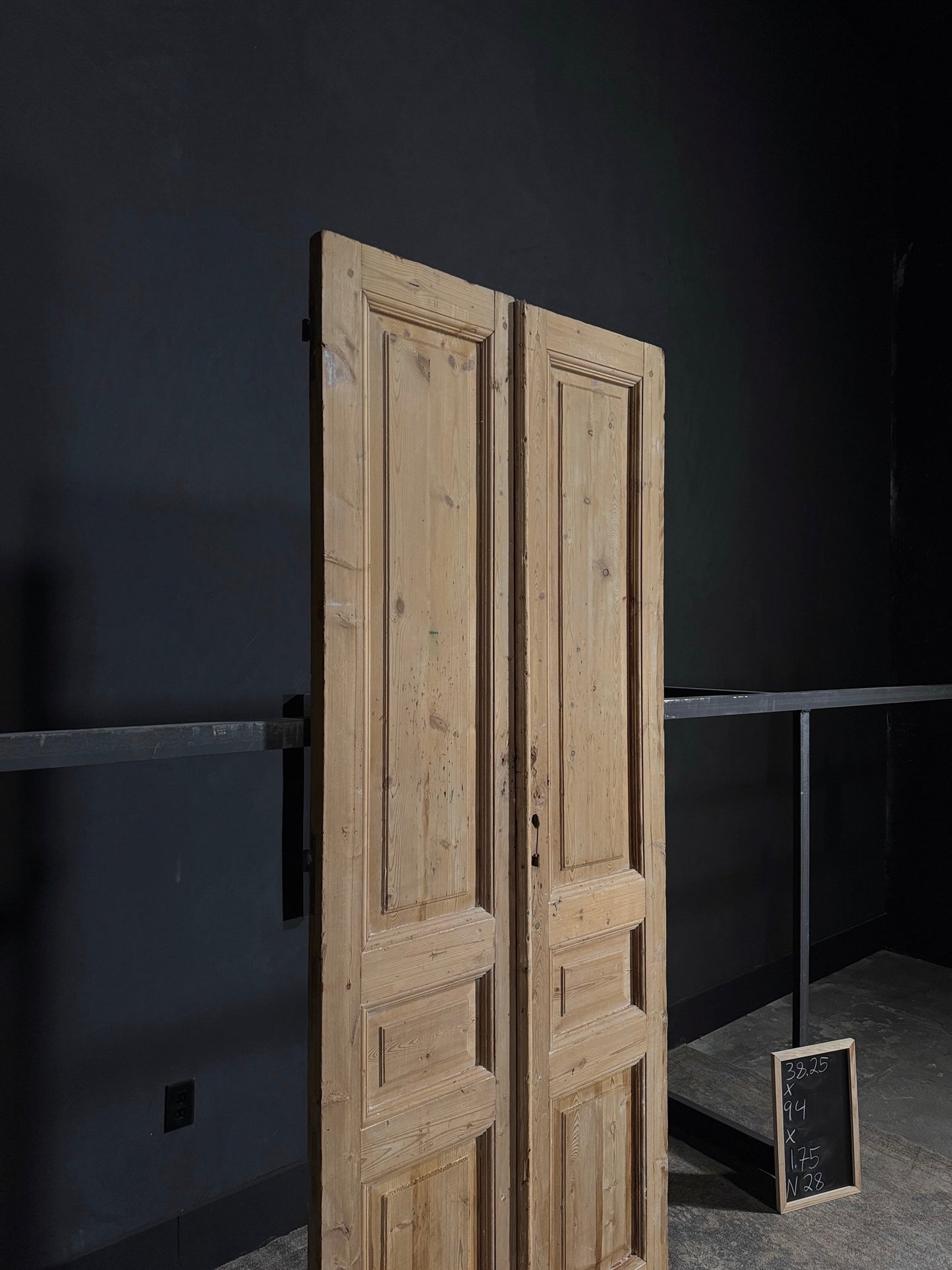 Antique 3 Panel Double Doors - 38.25x94? - N28