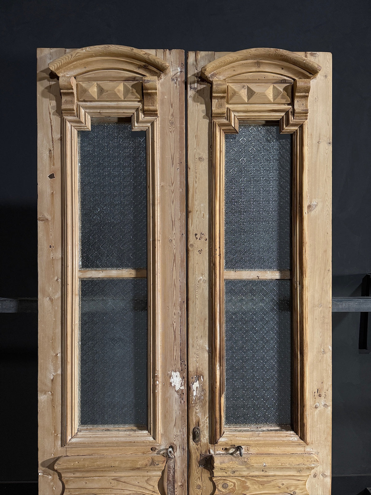 Antique Fluted 2 Lite French Doors - 43x97 - N668