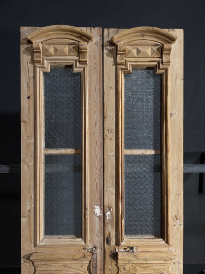 Antique Fluted 2 Lite French Doors - 43x97 - N668