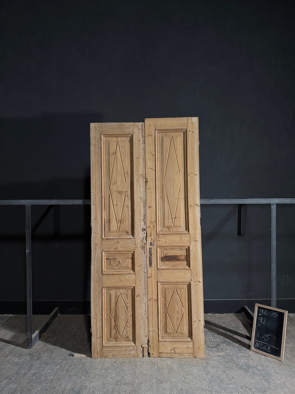 Antique Carved Double Doors - 42.75x92 - N568