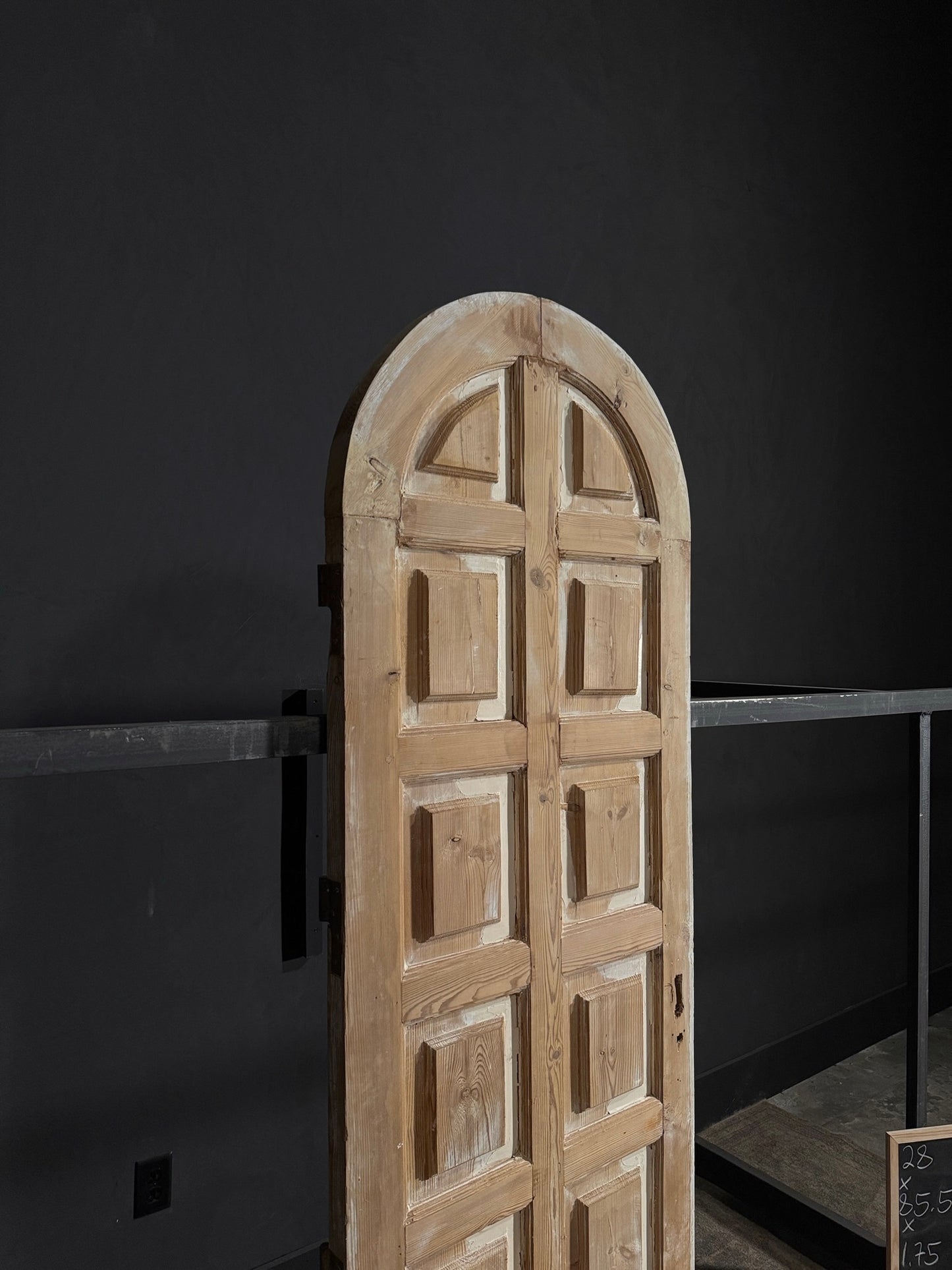 Antique 12 Panel Arched Single Door - 28x85.5 - N48