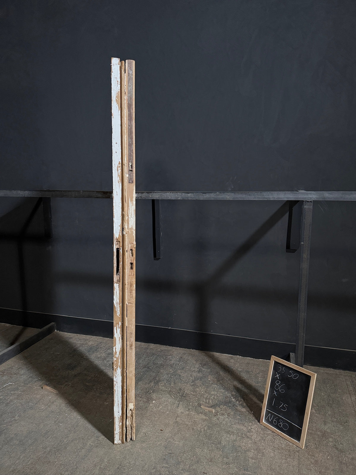 Antique 3 Panel Solid Double Doors - 35.5x86 - N680