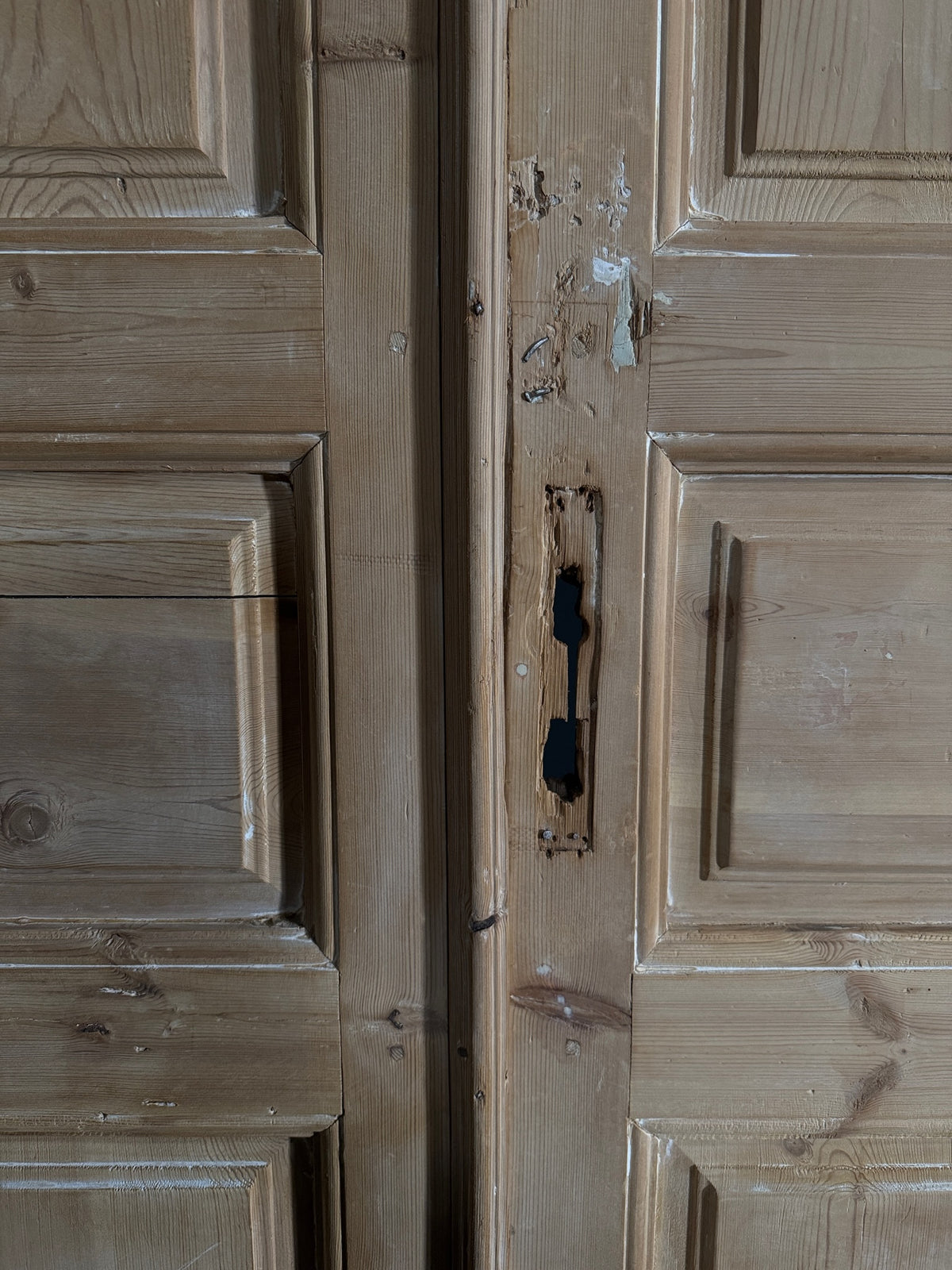 Antique 3 Panel Solid Double Doors - 43.25x106.5 - N533