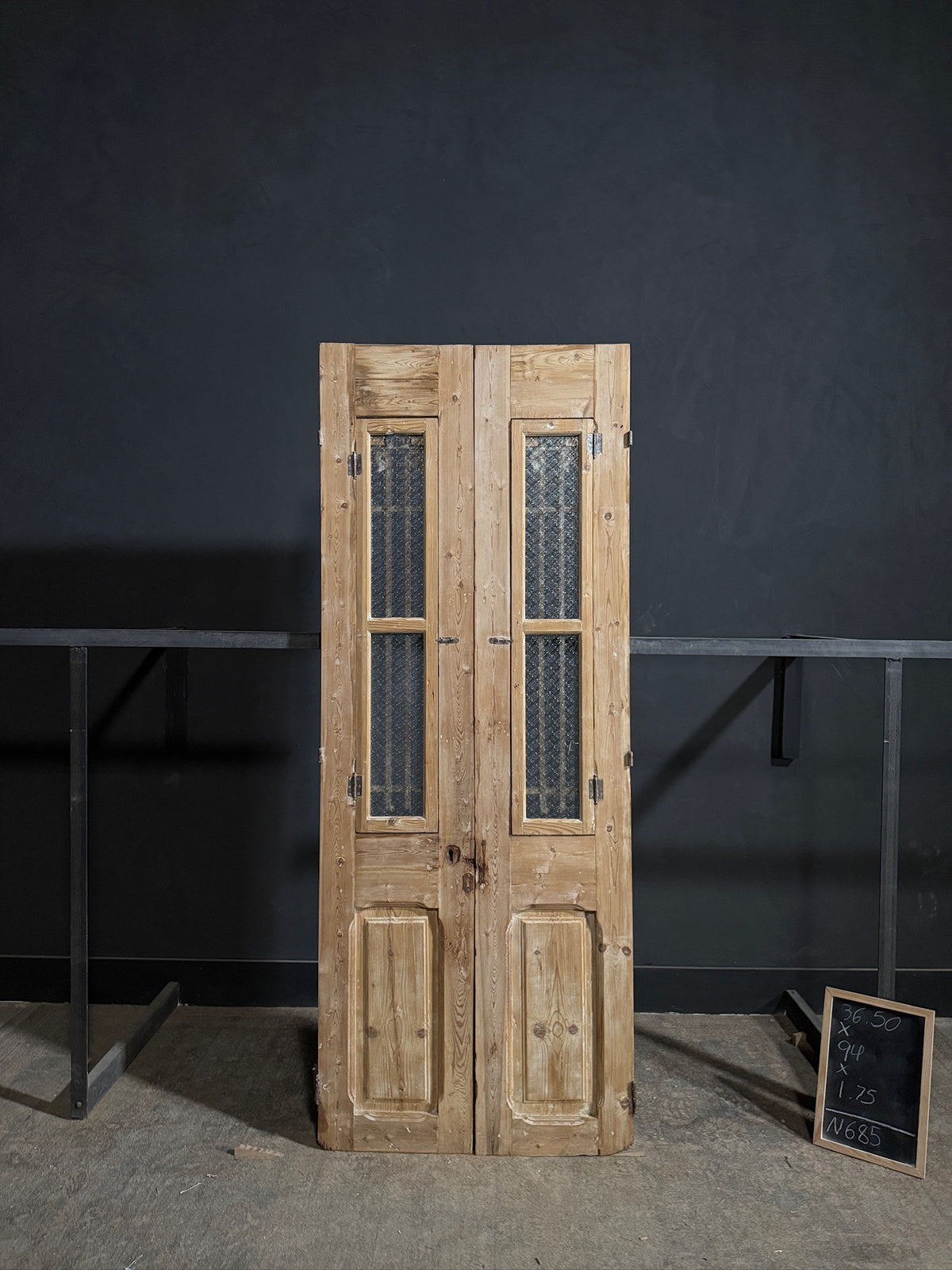 Antique Iron French Doors - 36.5x94 - N685