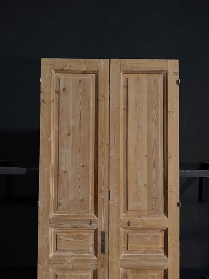 Antique Iron 3 Panel Double Doors - 44x99 - N20