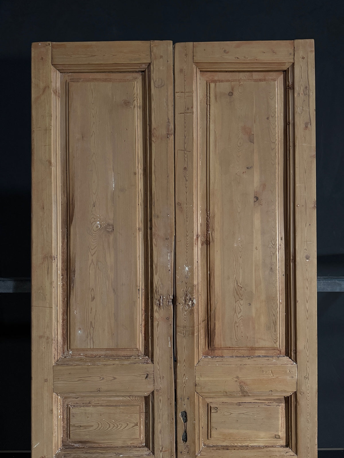 Antique 3 Panel Solid Double Doors - 42.5x95.5 - N535