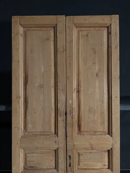 Antique 3 Panel Solid Double Doors - 42.5x95.5 - N535