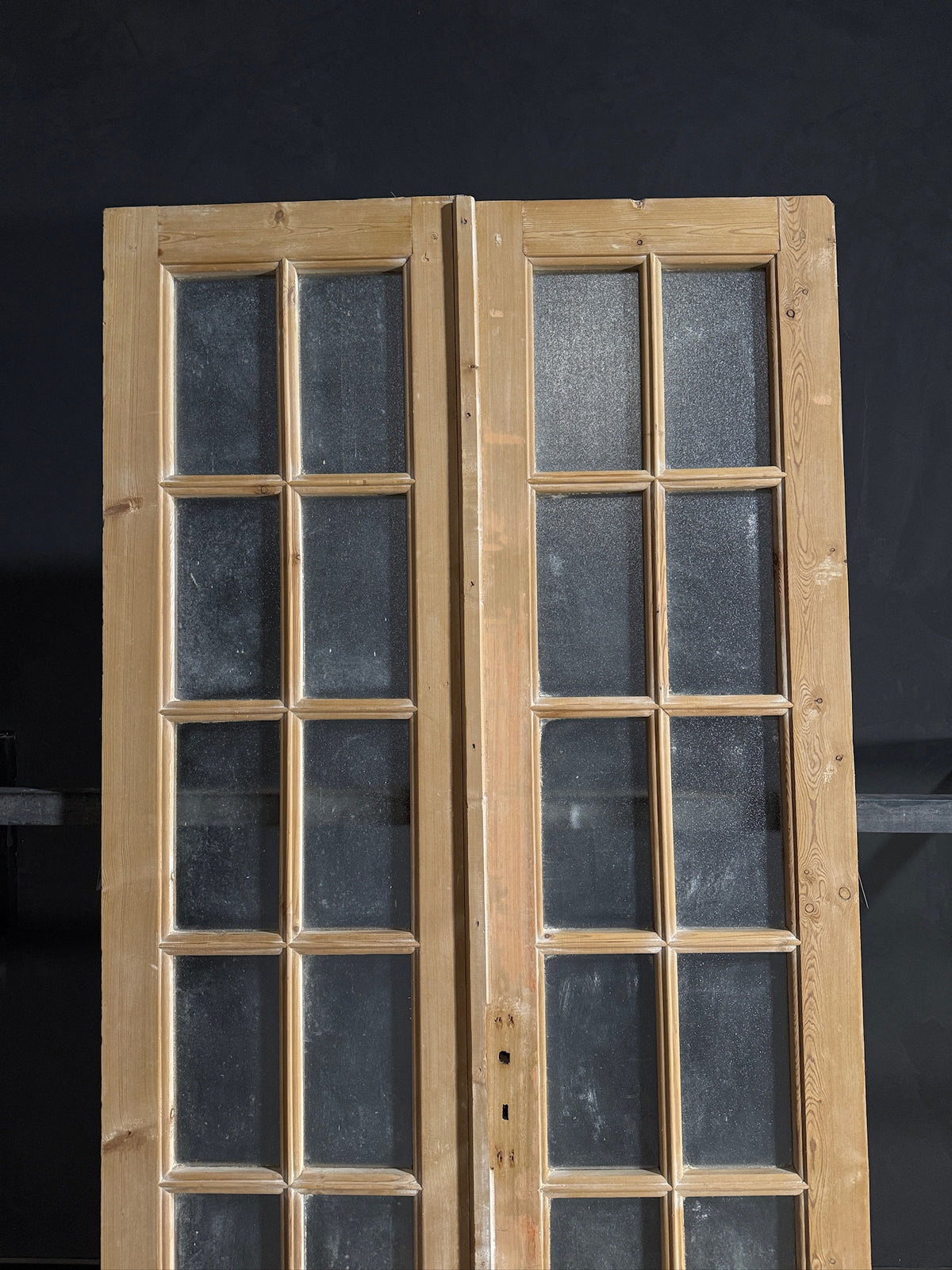 Antique Obscured Glass 10 Lite French Doors - 44x96 - N672