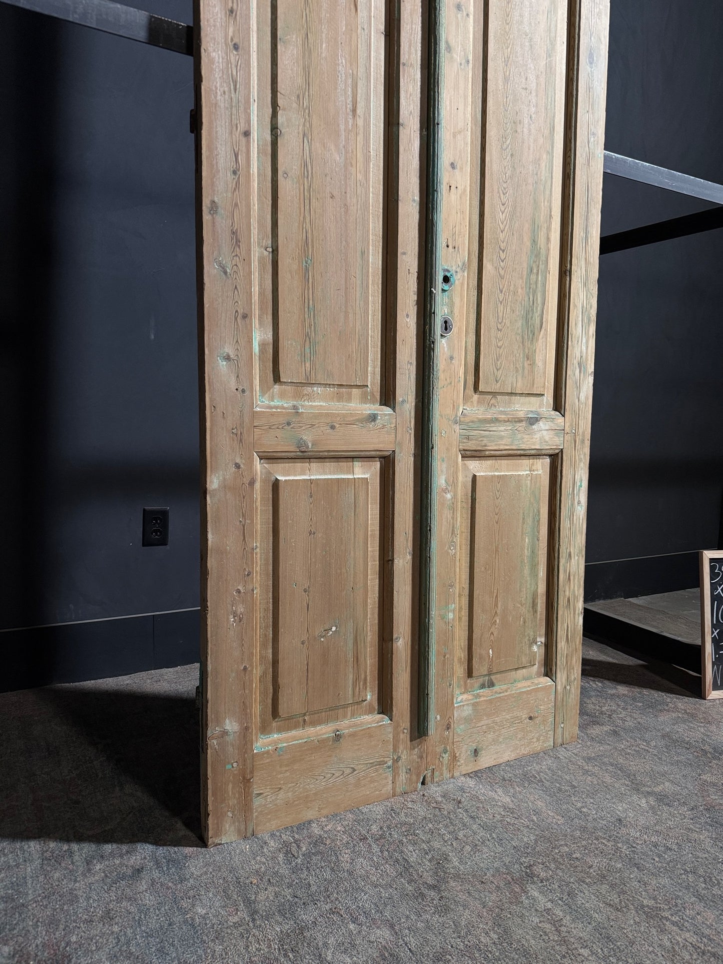 Antique Obscured Glass 2 Lite French Doors - 39.25x104 - N162