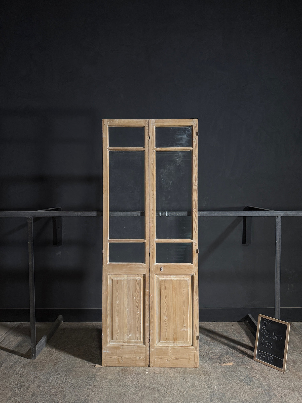 Antique Glass 2 Lite French Doors - 36.5x95.5 - N639