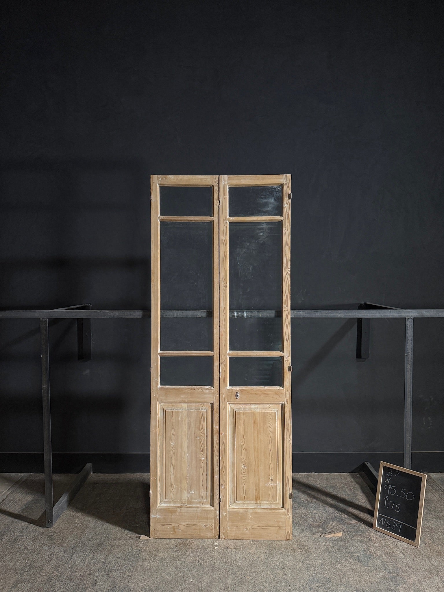 Antique Glass 2 Lite French Doors - 36.5x95.5 - N639