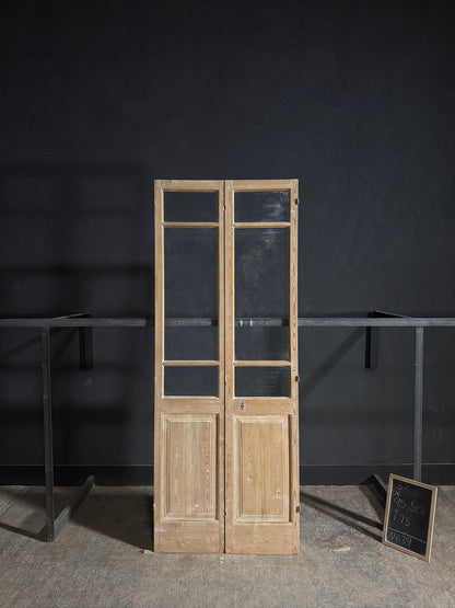 Antique Glass 2 Lite French Doors - 36.5x95.5 - N639