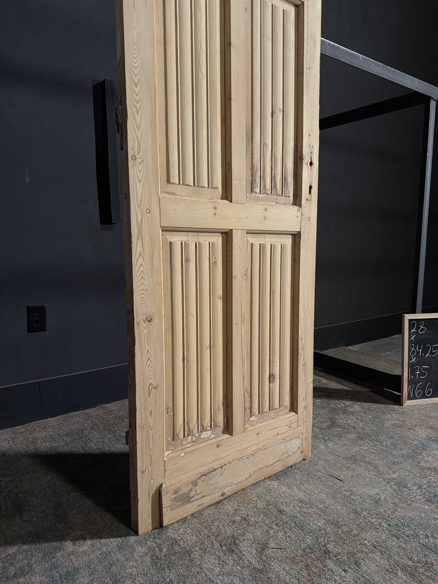 Antique Fluted 3 Lite Single Door - 28x84.25 - N66