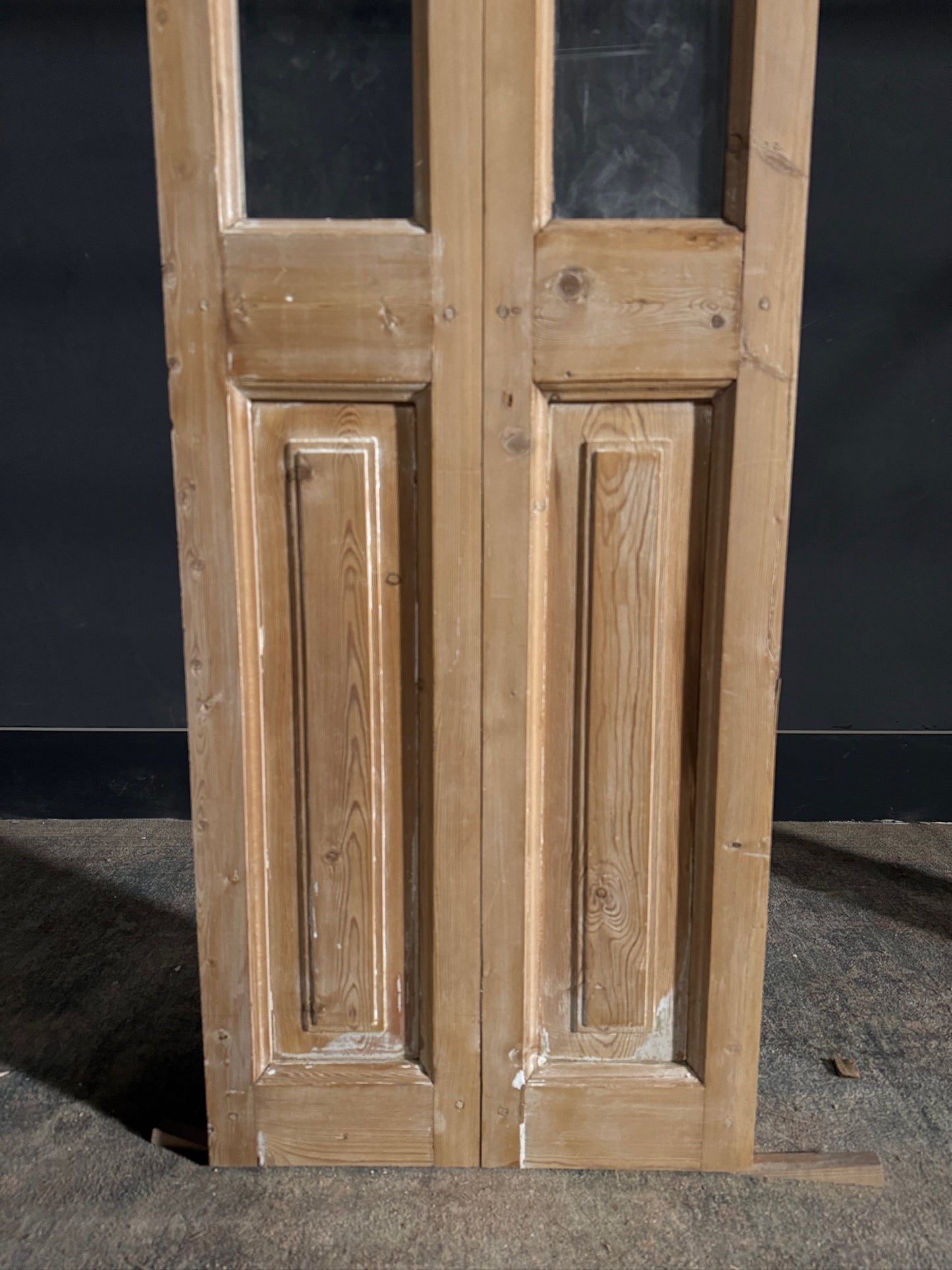 Antique Glass 1 Lite French Doors - 21.25x90 - N416