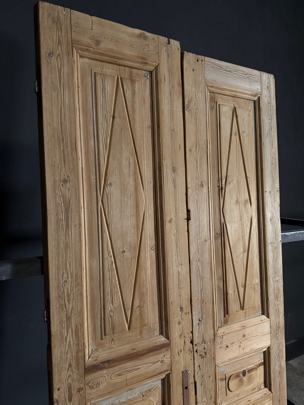 Antique Carved Double Doors - 42.75x92 - N568