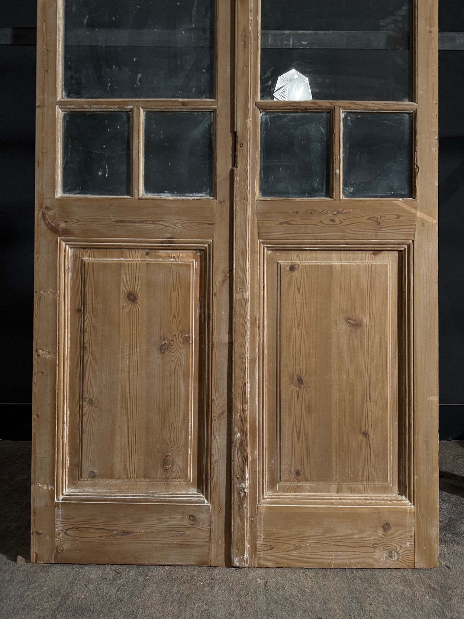 Antique Glass 5 Lite French Doors - 44.25x93 - N491