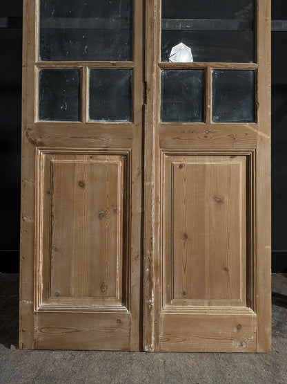 Antique Glass 5 Lite French Doors - 44.25x93 - N491