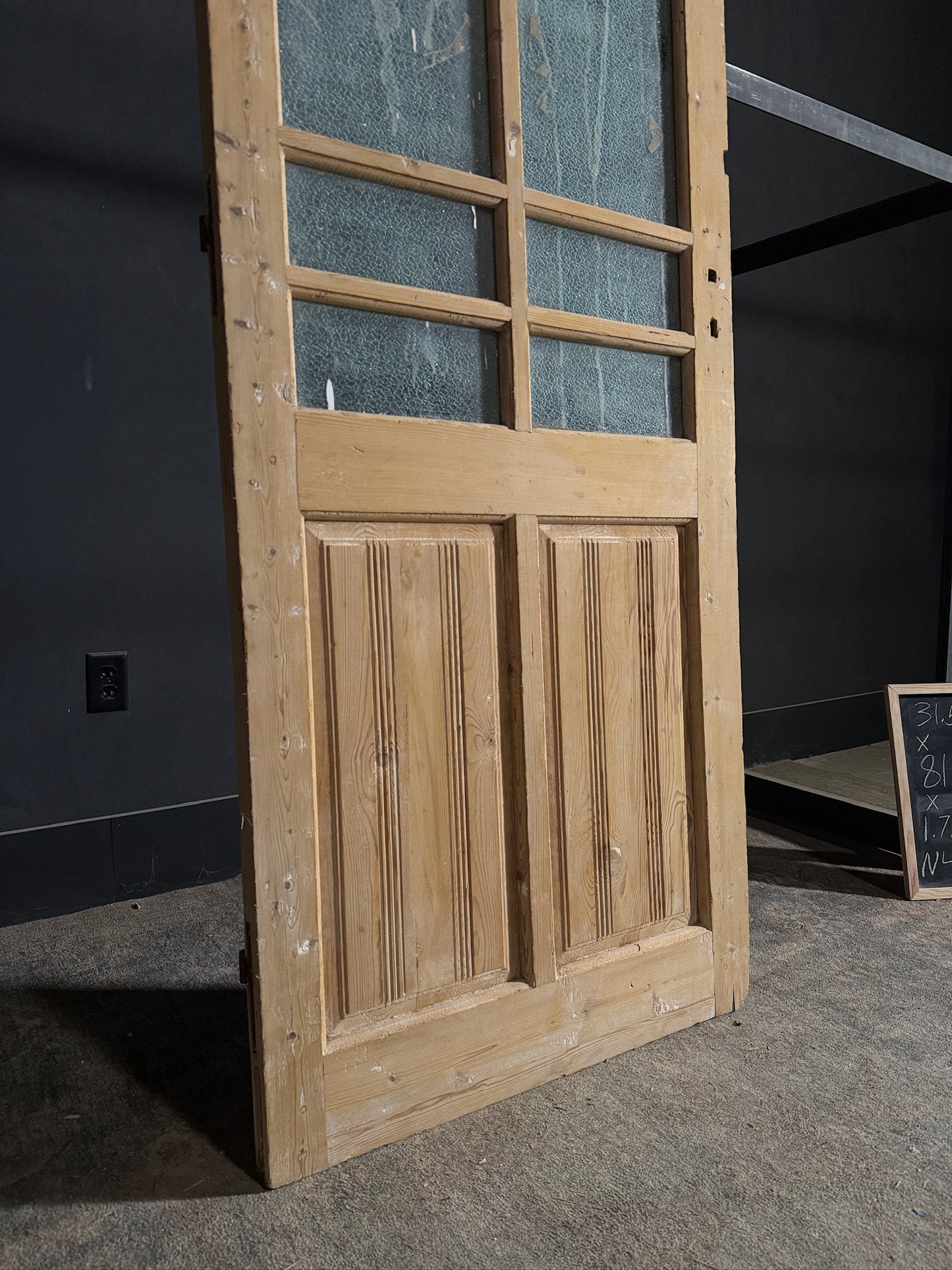 Antique Obscured Glass 6 Lite Single Door - 31.5x81 - N430