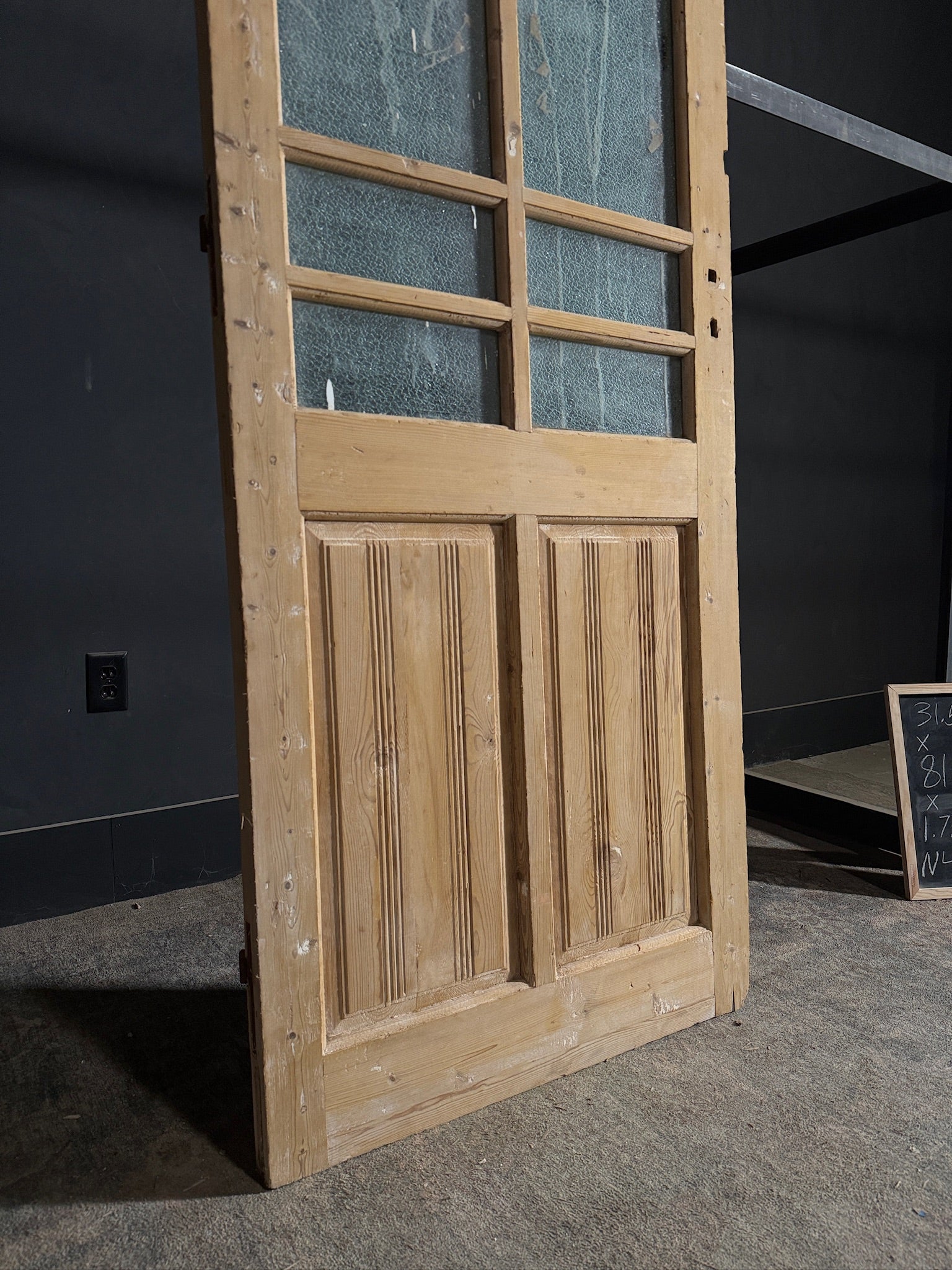 Antique Obscured Glass 6 Lite Single Door - 31.5x81 - N430