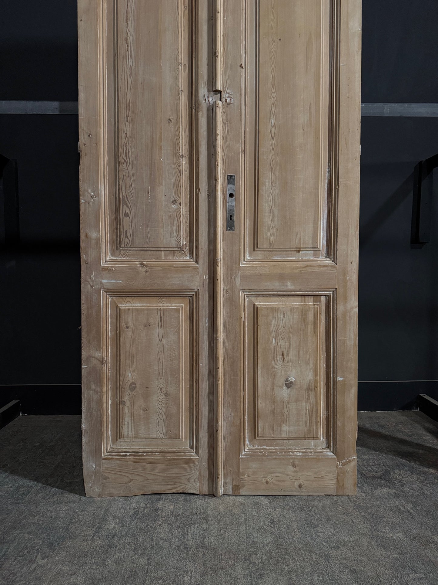Antique 3 Panel Solid Double Doors - 41.75x103.5 - N383