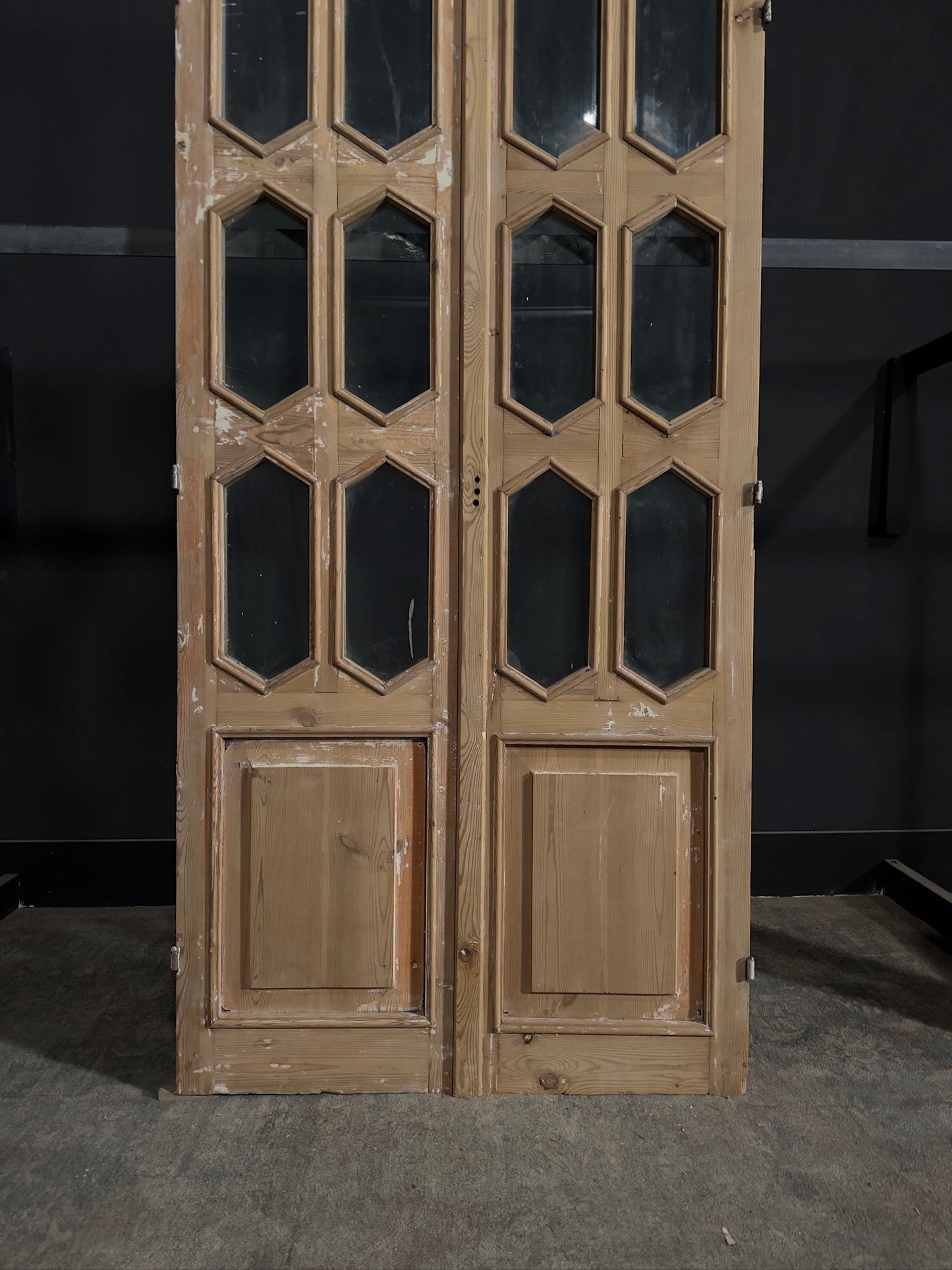 Antique Glass 6 Lite French Doors - 39.5x82.75 - N310