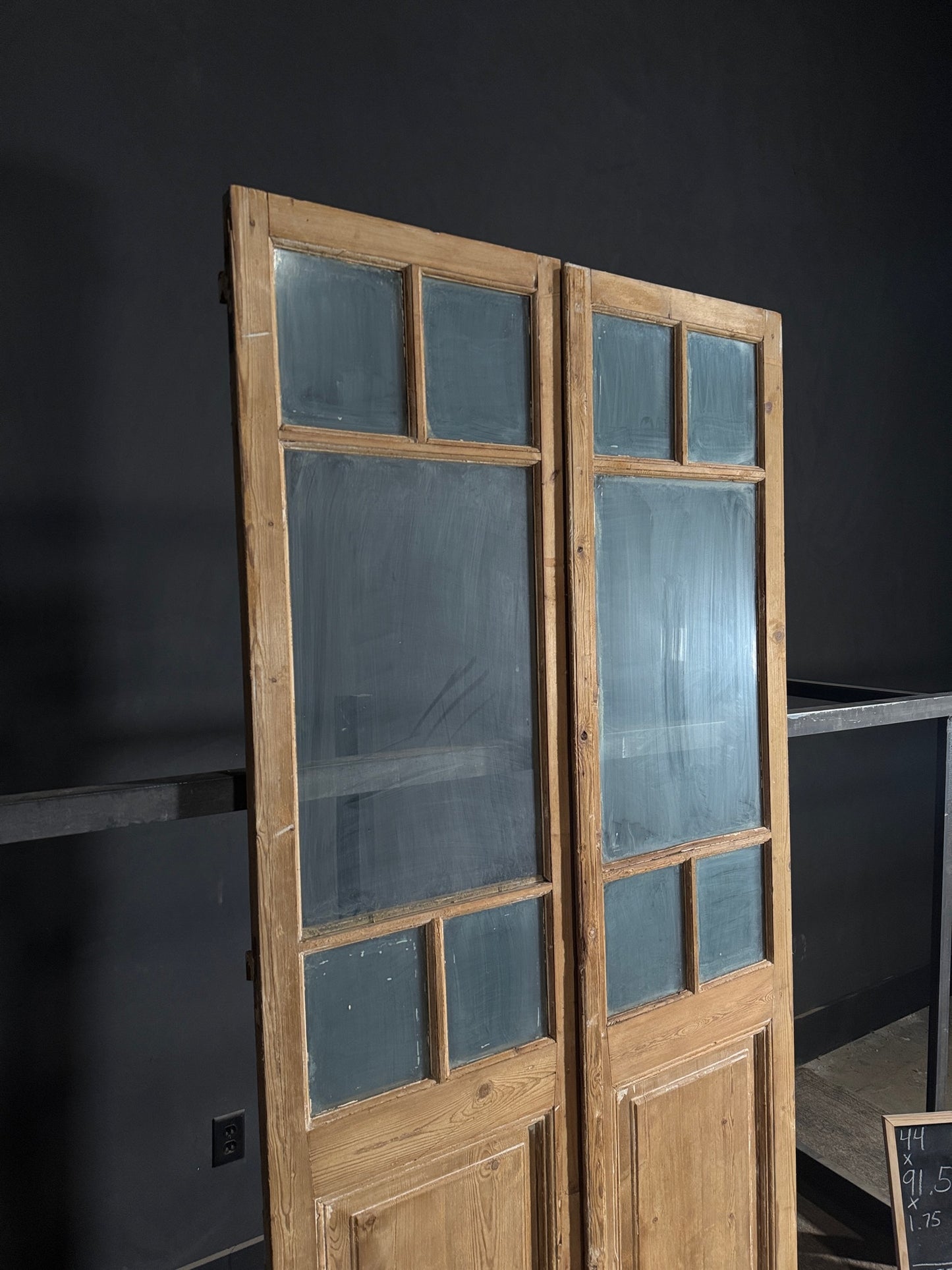 Antique Glass 2 Lite French Doors - 44x91.5 - N573