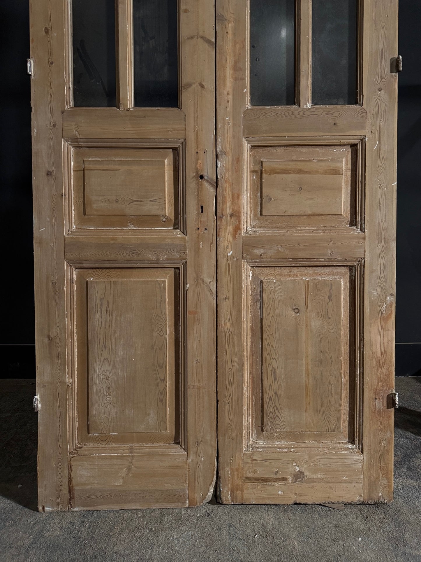 Antique Glass 6 Lite French Doors - 39.5x92 - N551