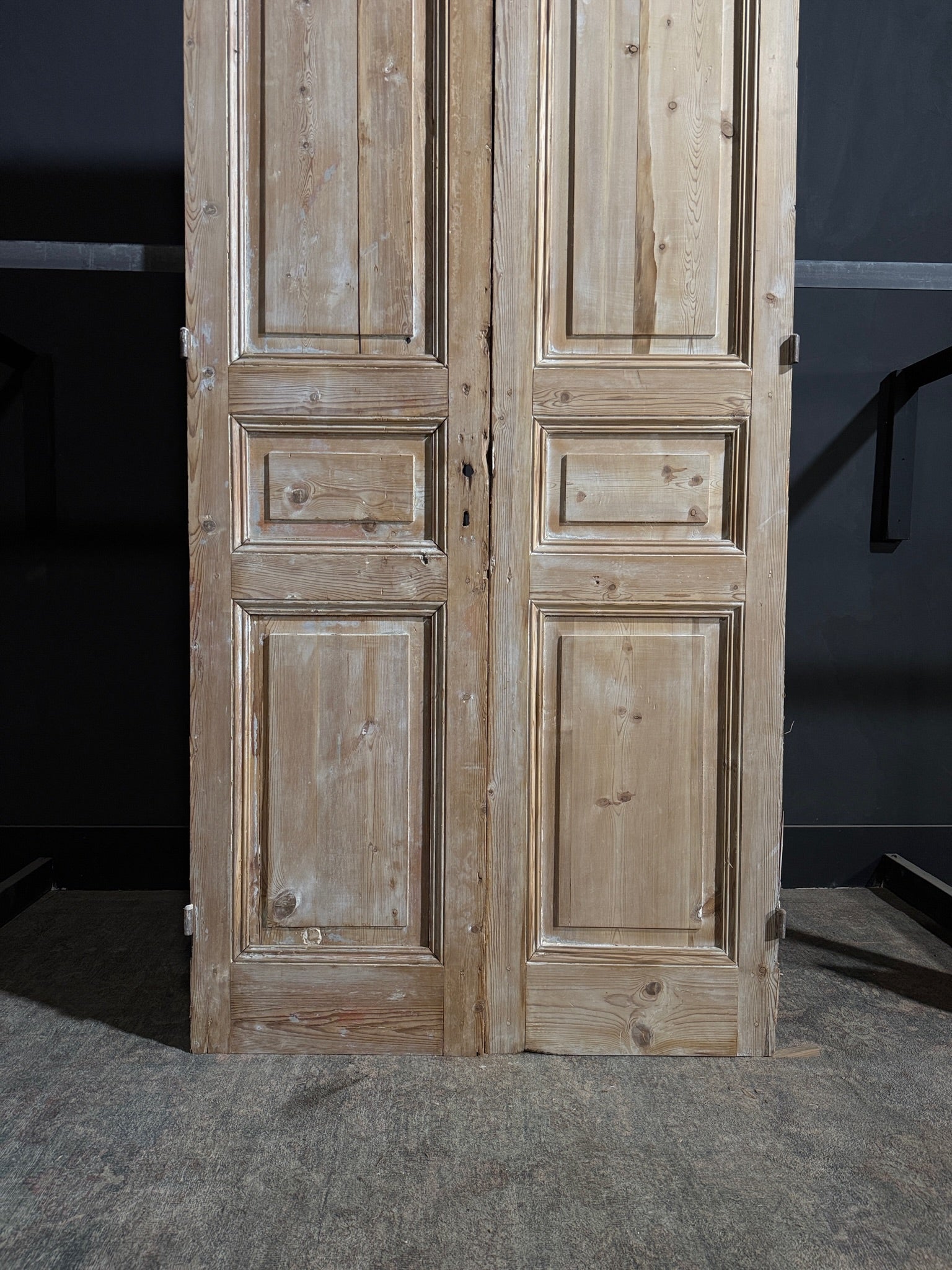 Antique 3 Panel Solid Double Doors - 44x100 - N183
