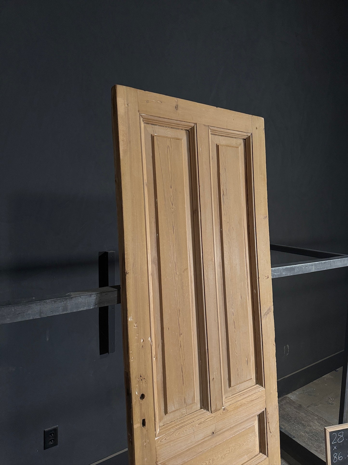 Antique 4 Panel Solid Single Door - 28.25x86.5 - N500