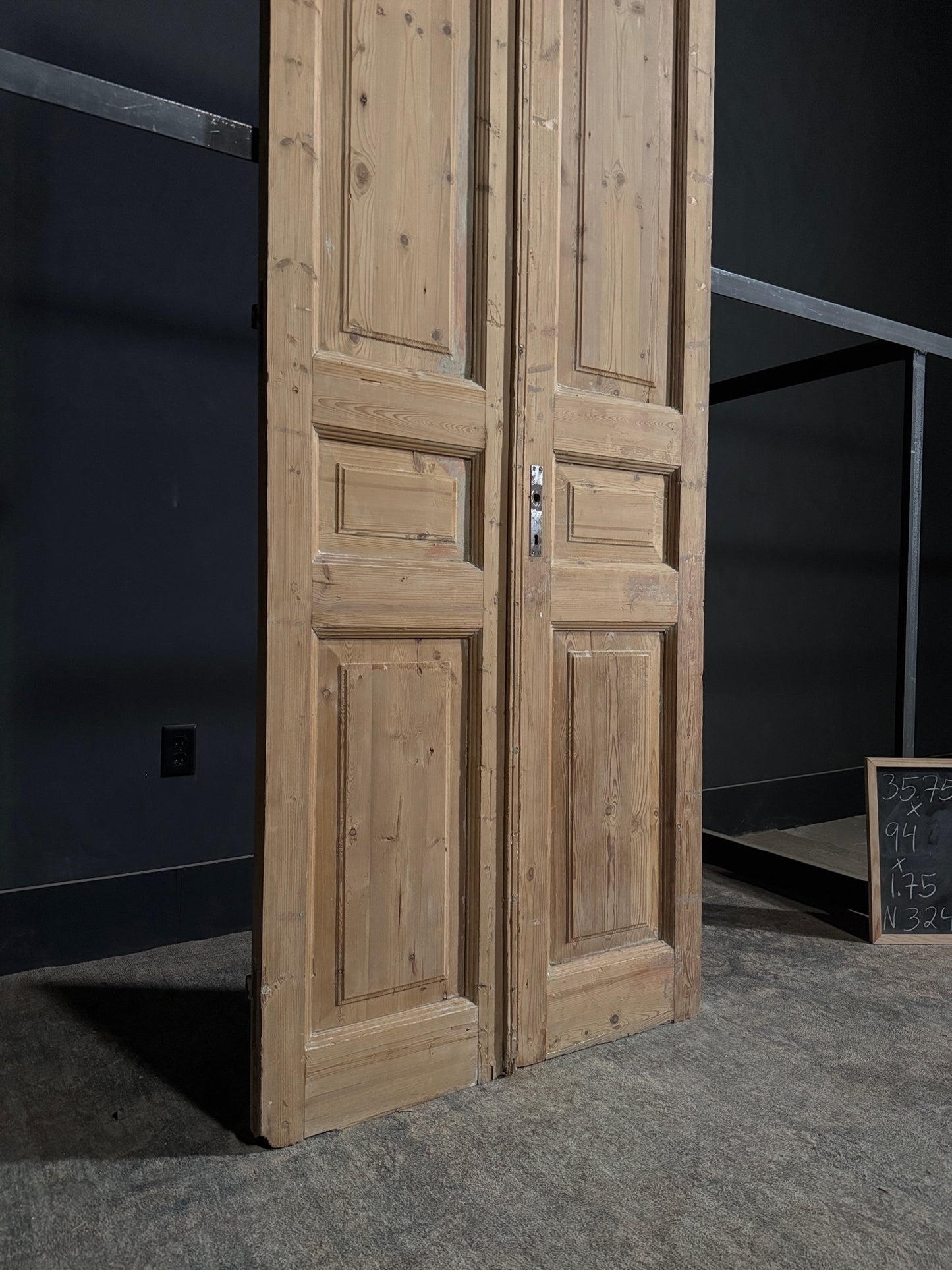 Antique Solid Double Doors - 35.75x94 - N324