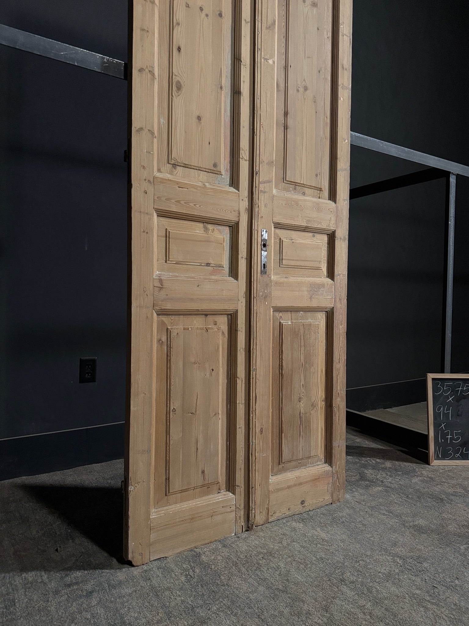 Antique Solid Double Doors - 35.75x94 - N324