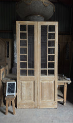 Antique Glass 10 Lite French Doors - 45.25x96 - L691