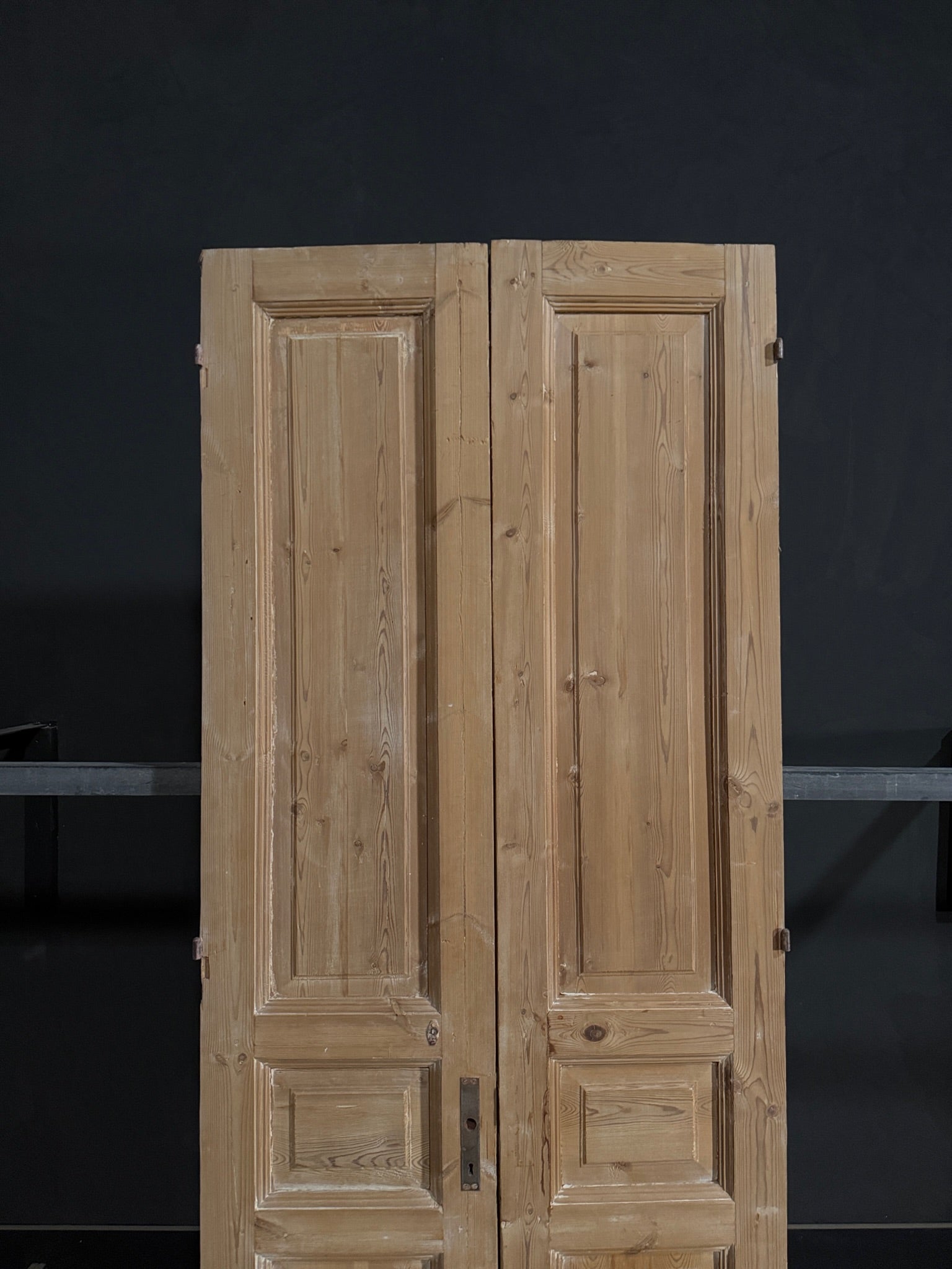 Antique 4 Panel Solid Double Doors - 38x94.5 - N386