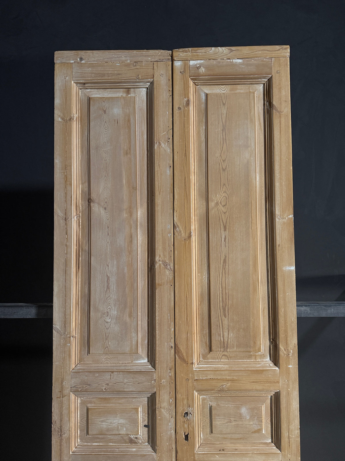 Antique 3 Panel Solid Double Doors - 37.25x100.5 - N611