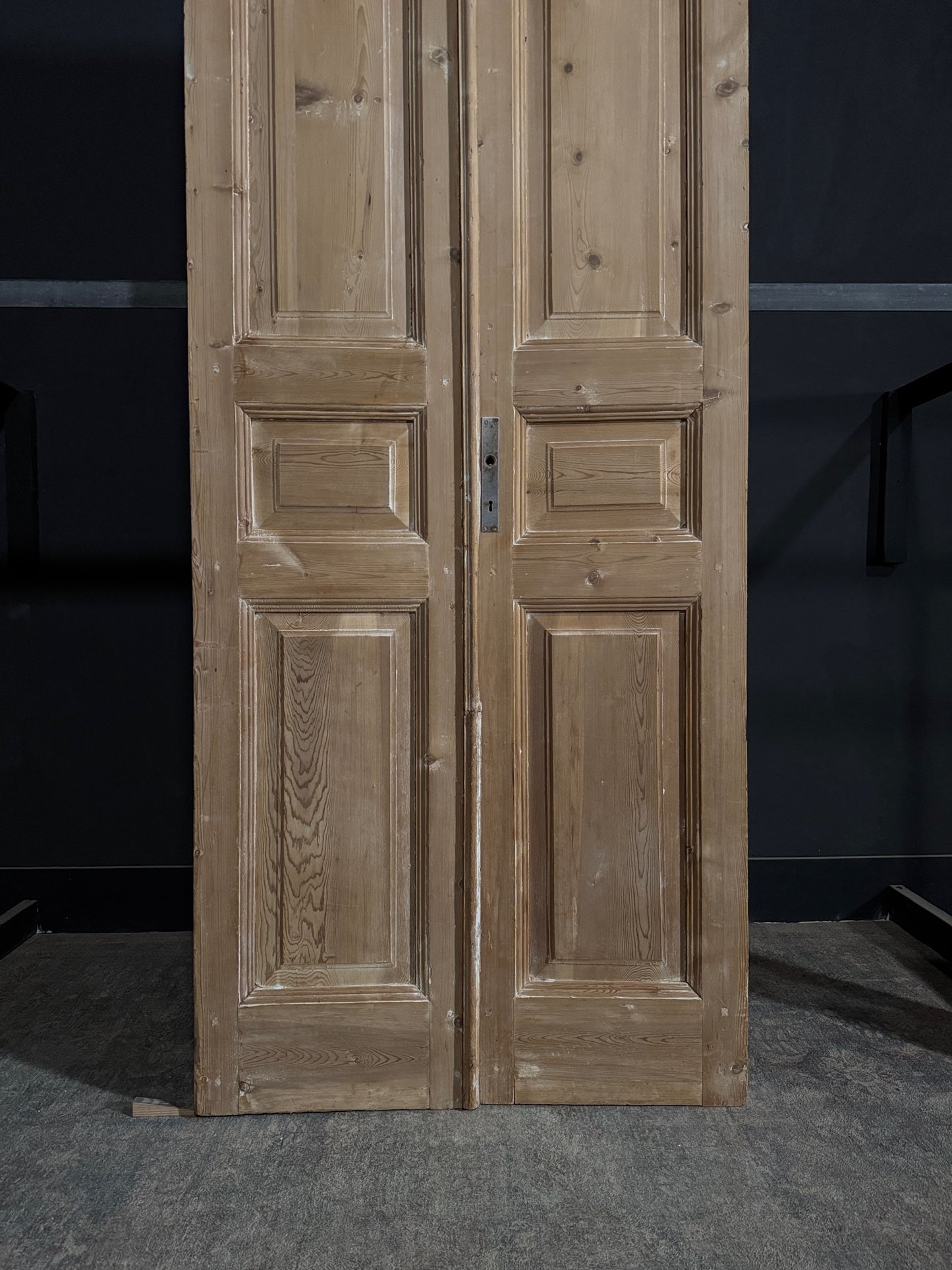Antique 3 Panel Solid Double Doors - 39.75x110.5 - N322