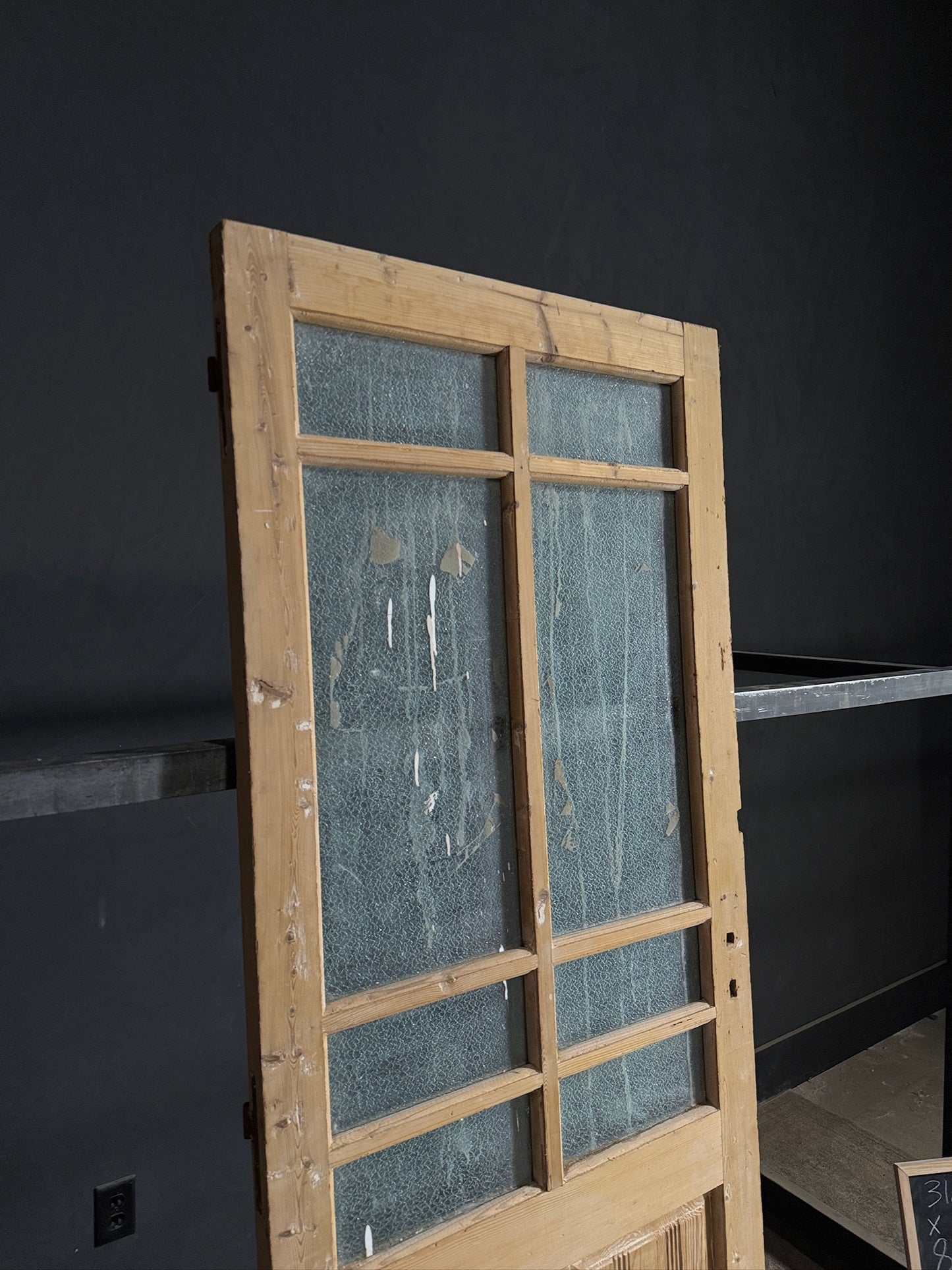 Antique Obscured Glass 6 Lite Single Door - 31.5x81 - N430
