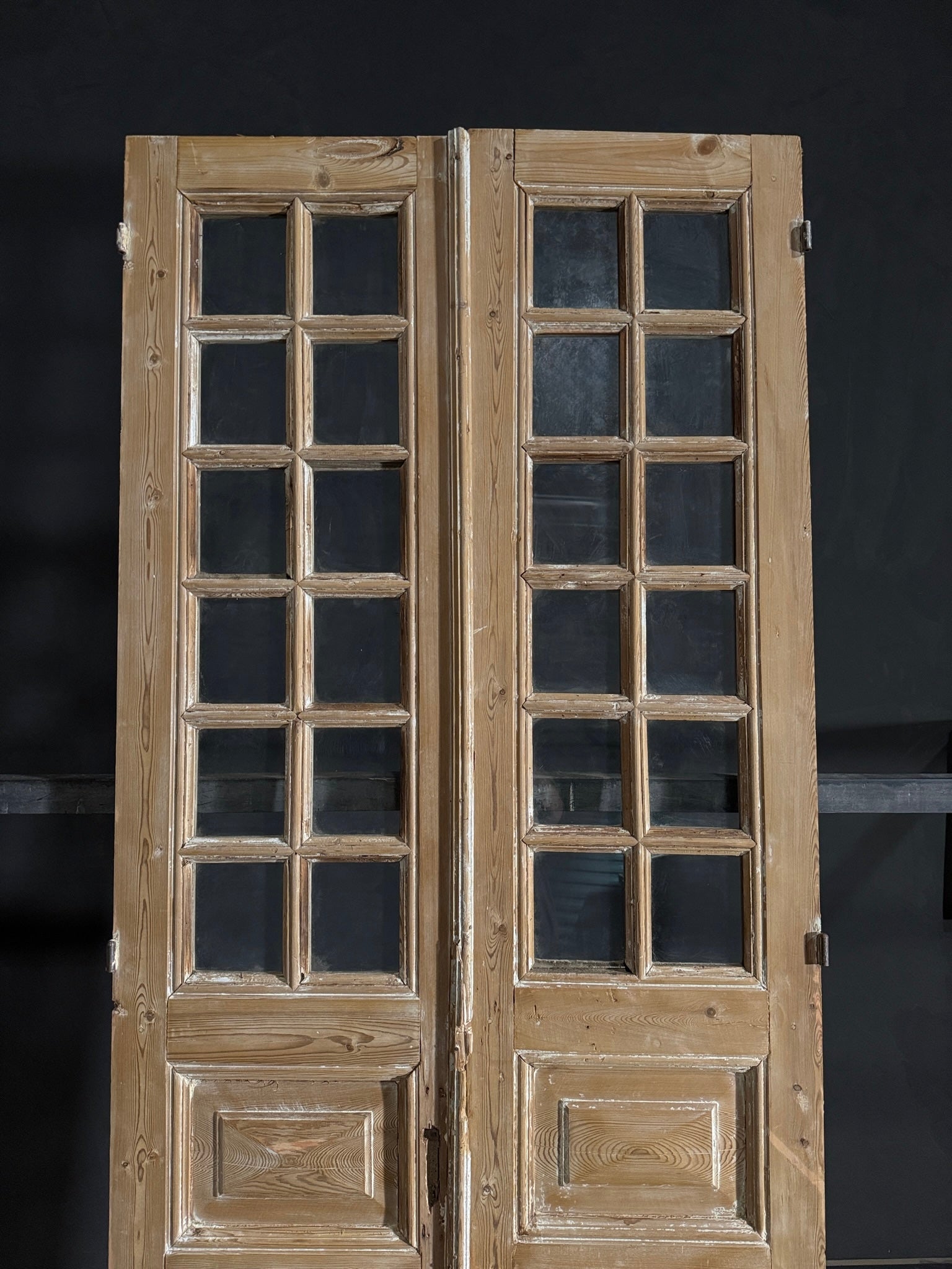 Antique Glass 12 Lite French Doors - 38.75x97.5 - N553
