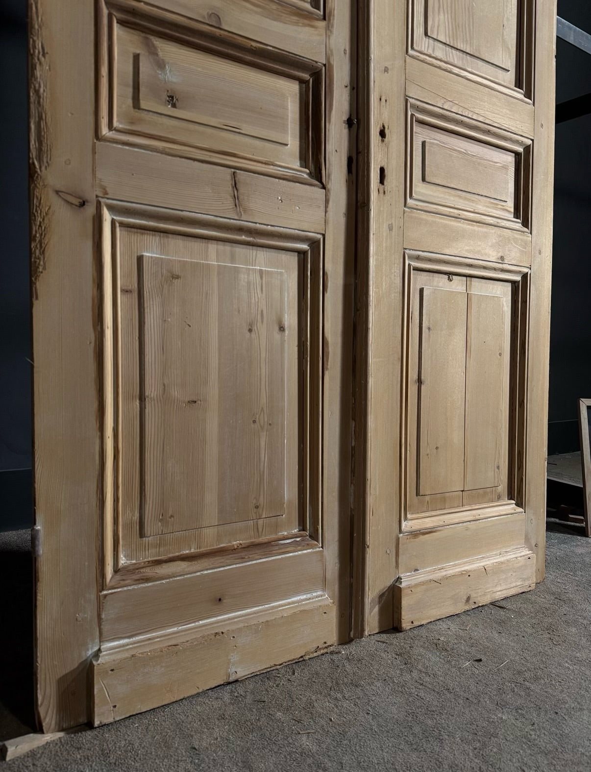 Antique 3 Panel Solid Double Doors - 47.5x100.5 - N630