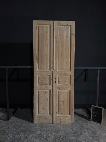 Antique 3 Panel Double Doors - 43x106.5 - N30