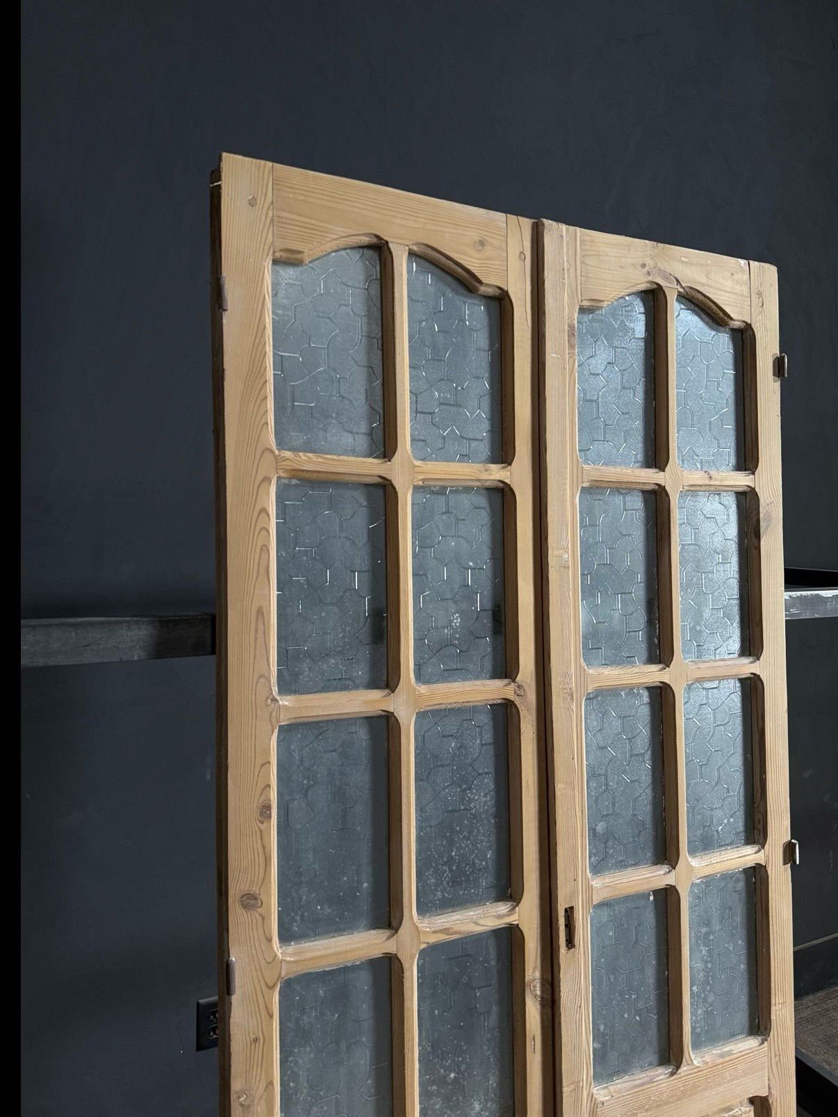 Antique Obscured Glass 8 Lite French Doors - 37x82.25 - N637