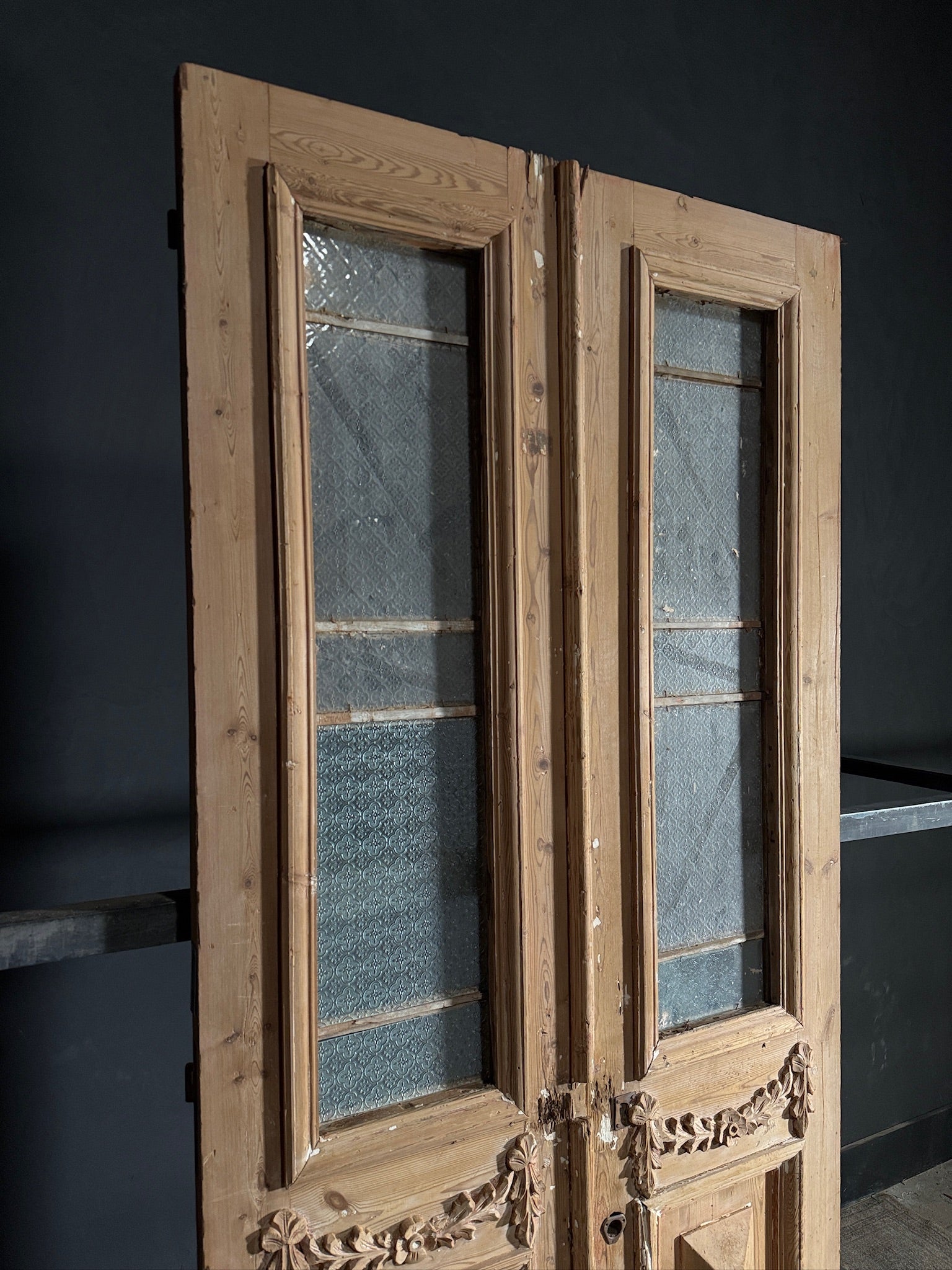 Antique Carved French Doors - 40.25x97.25 - N592