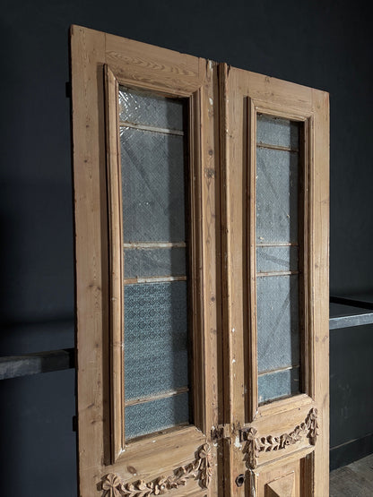 Antique Carved French Doors - 40.25x97.25 - N592