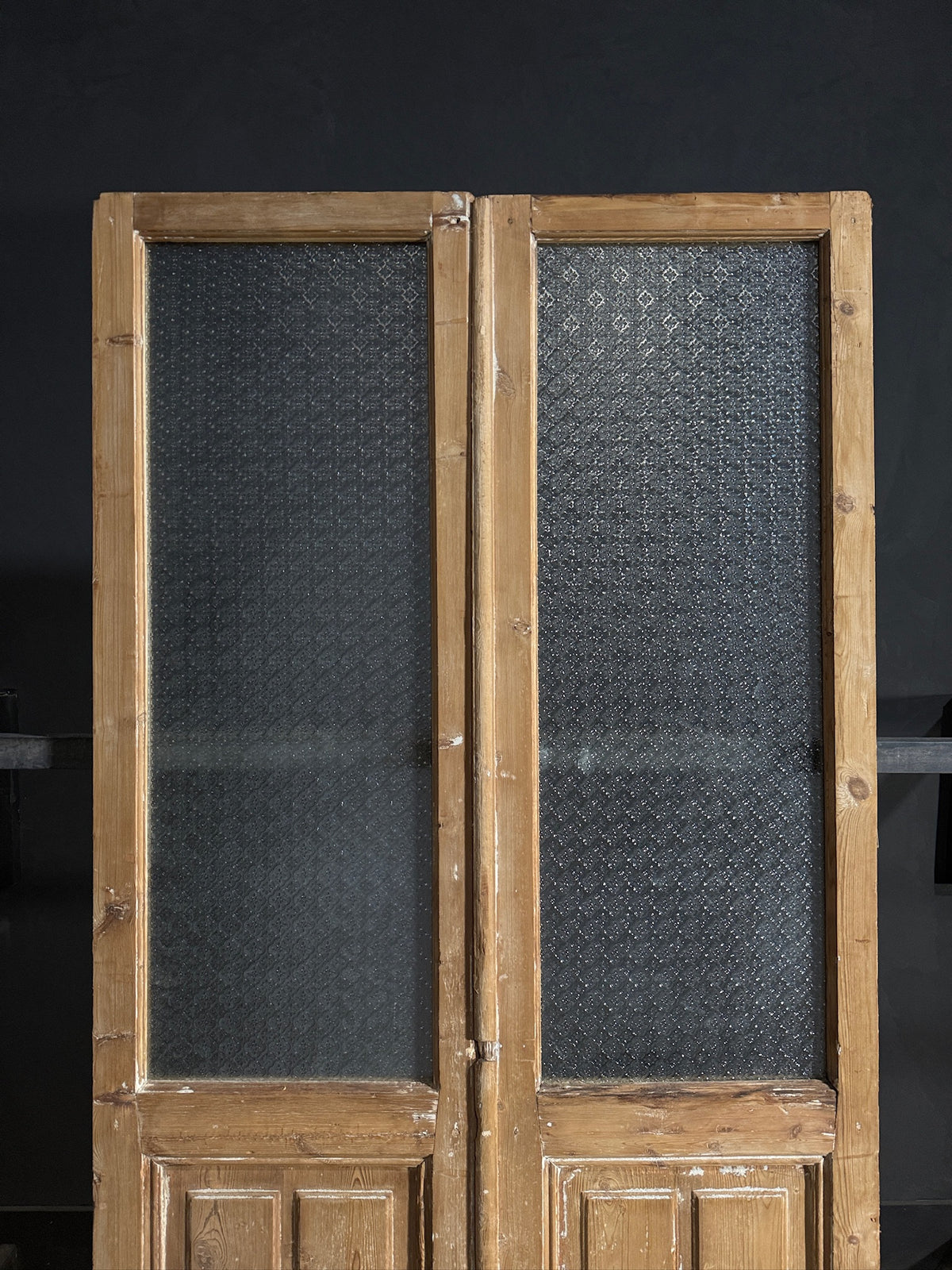 Antique Obscured Glass 1 Lite French Doors - 47.25x93.25 - N662